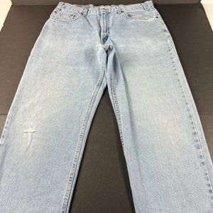 VTG Levi's Jeans Men 35 x 31* 550 Relaxed Fit Straight Leg Blue Distressed Denim